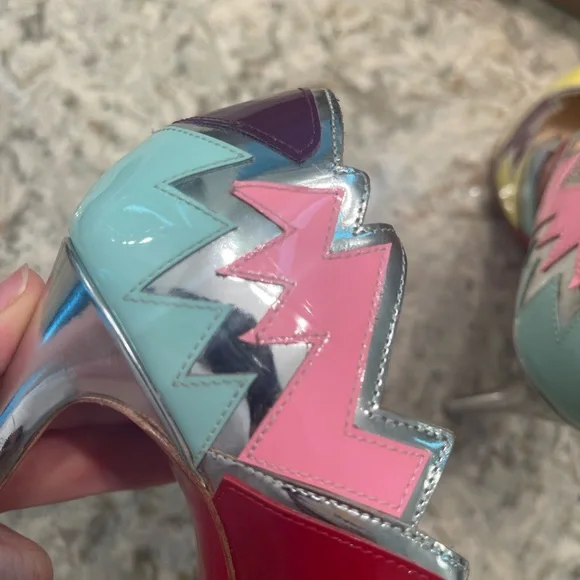 Christian Louboutin Explotek 100 Patent Specchio Heels - Picture 12 of 14